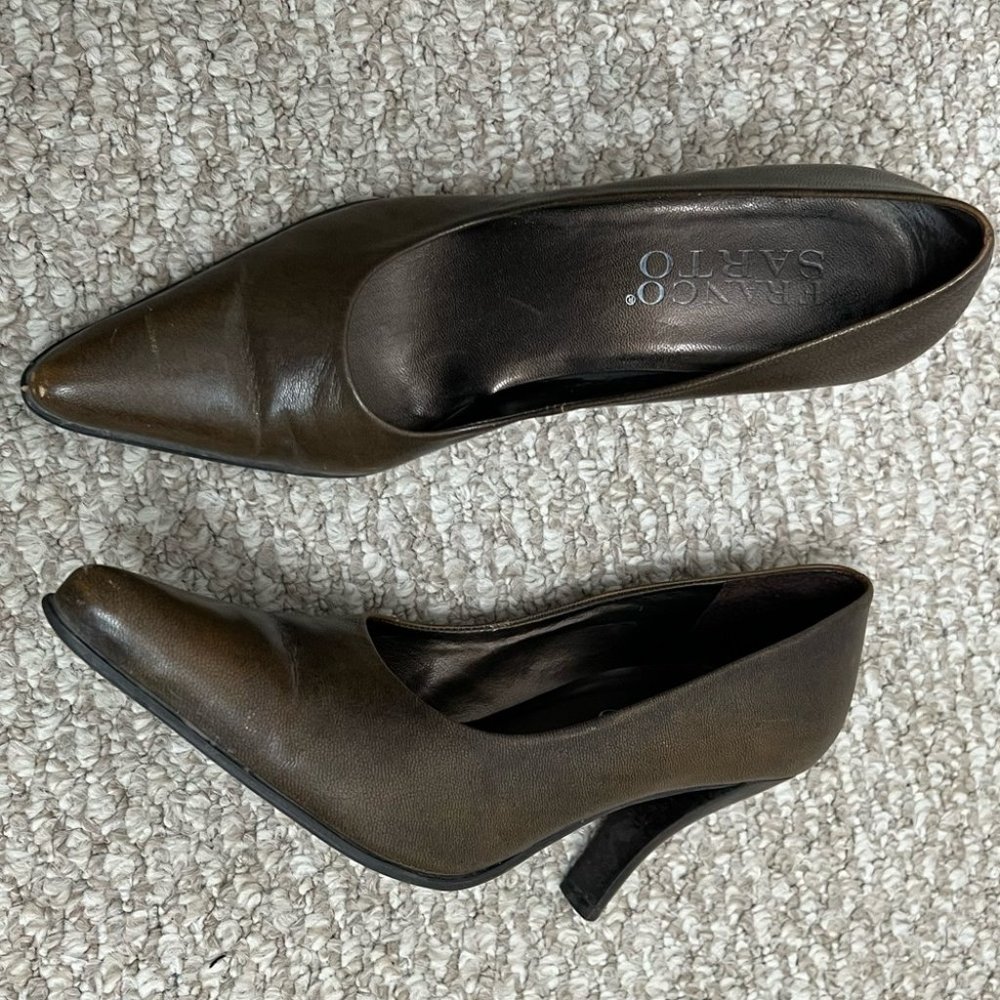 Franco sarto brown pointed toe pumps heels size 8.5